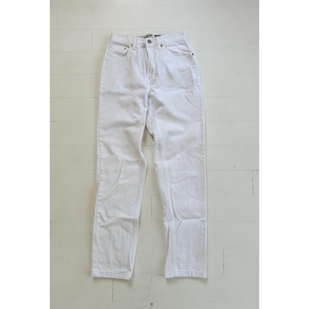 Vintage 90s White High Waisted Gap Blue Jeans 25 x 29